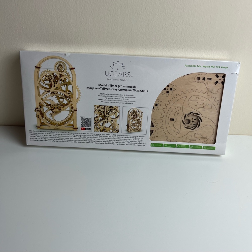 Mechanical Timer Wooden Decor Hobby Model